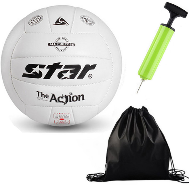 스타 더액션 배구공 5호 + 볼가방 + 볼펌프, 1개