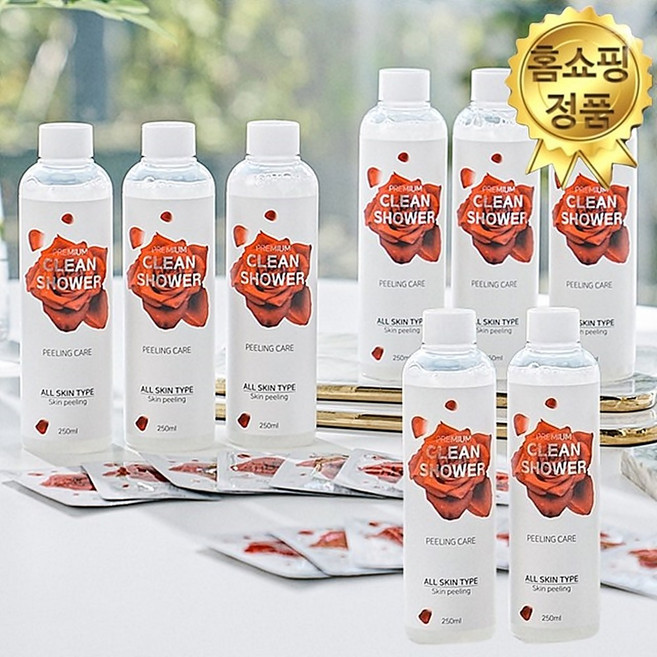 ( 홈쇼핑 ) 2026년형 프리미엄 클린샤워 때혁명 뿌리는 각질제거제 바디스크럽, 8개, 250ml