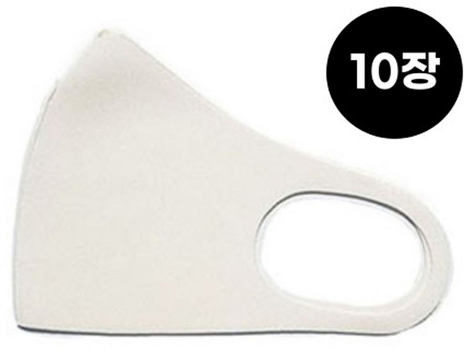 단오 국산 패션 쿨 천 마스크, L화이트, 10개, 1개입
