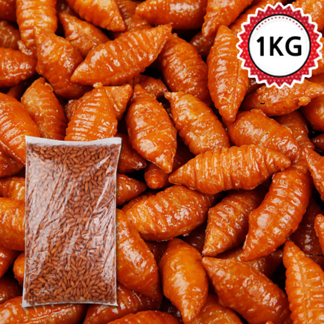 무팡1) 번데기형 1kg /대용량 사탕 쿠키 약과 쫀디기 엿날과자 스낵, 1개