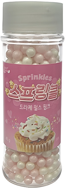 브레드가든 드라제 펄 핑크 스프링클, 45g, 1개