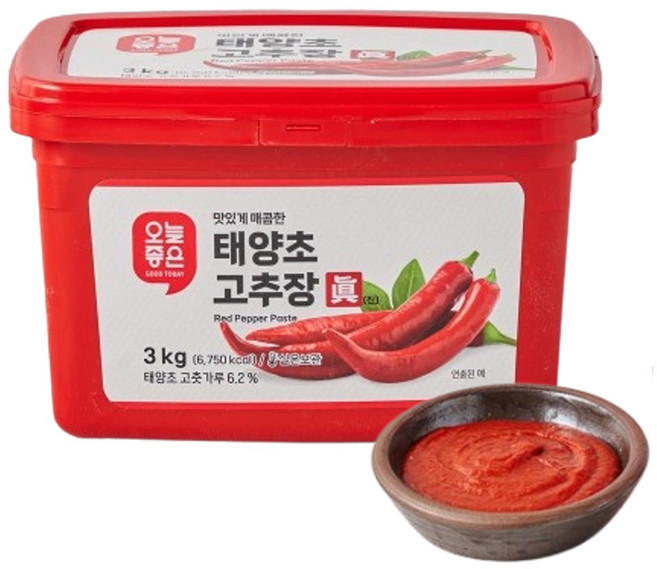 오늘좋은 태양초 고추장 진 3Kg, 1개