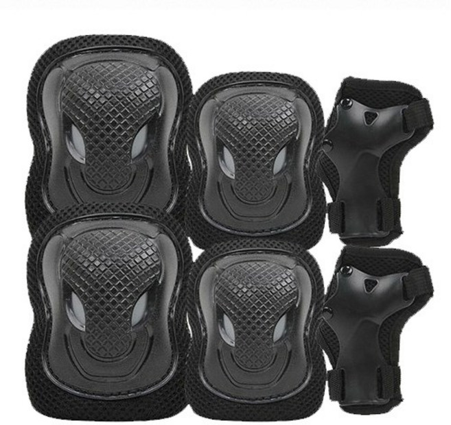 Airwalk 키네틱 성인 보호장비 자전거 전동킥보드 인라인 스케이트보드 손목 팔꿈치 무릎 보호대 세트, 1개, 혼합색상