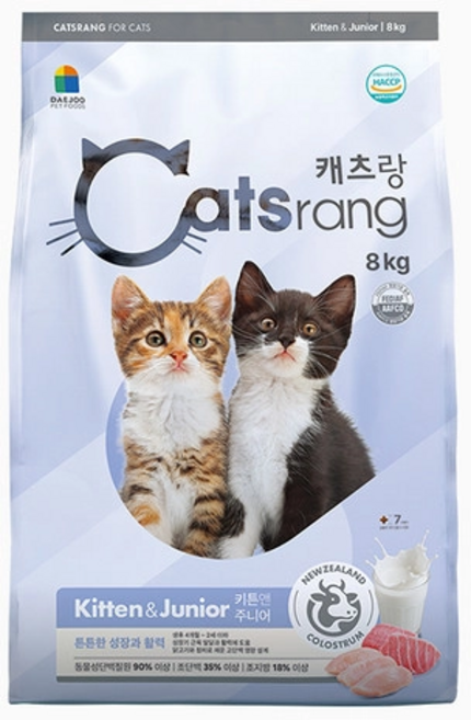 캐츠랑 키튼 어린 고양이 건식사료, 닭, 8kg, 1개