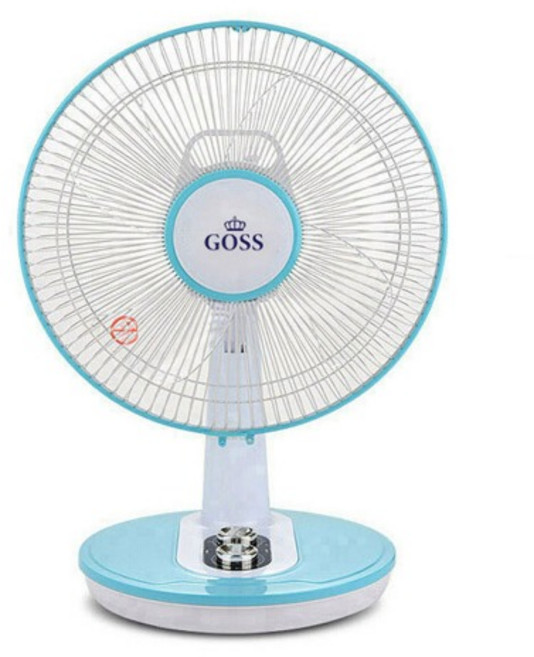 고스 탁상용 4엽 미니 선풍기 GSF-9936KN 블루 12인치 소형 좌우 상하 조절