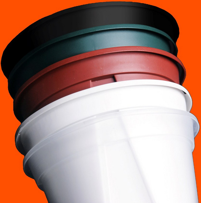 가네야 일본 슬릿화분 플라스틱 슬릿분 삽목 삽수 분갈이 원형 플분 EU 6, 화이트