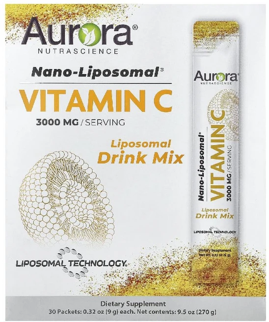 오로라 뉴트라사이언스 Nano-Liposomal 비타민C 30팩 각 9g, 1개 - 쿠팡