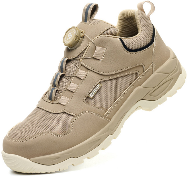 SIISEEN남성 다이얼 사계절 안전화 4인치 컴포트 미끄럼 방지 작업화s-584