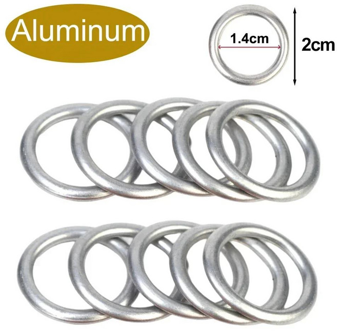 자동차 오일 팬 드레인 가스켓 배수 볼트 패드 폭스 바겐 아우디 교체 가능 액세서리 용 알루미늄구리 플러, Aluminum Gaskets_10pcs