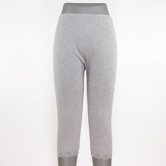 국내생산 다오리 831 밑단 레이스 면 8부 하의 내의 / 빅사이즈 사계절 엄마 할머니 내복