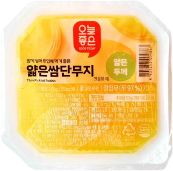 오늘좋은 얇은쌈단무지, 1개, 220g