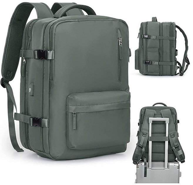 VGCUB 대형 여행 작업 비즈니스 백팩 기내용 승인 노트북 여성용 남성용 Mochila de Viaje 퓨어 핑크. 라지 389579, XXL, 녹색 확장 가능