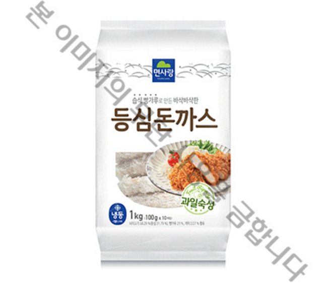 면사랑 등심돈까스, 1kg, 3개