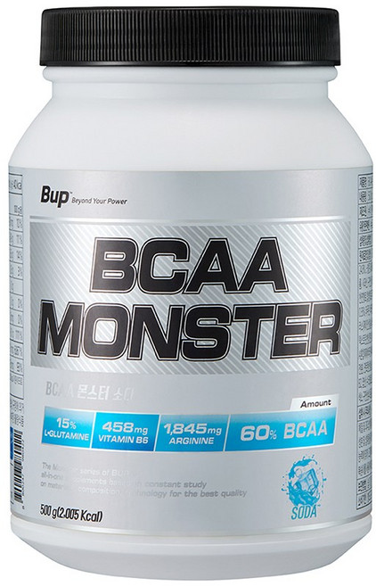 BUP BCAA몬스터 소다맛 류신 아미노산 헬스보충제 BCAA, 500g, 1개
