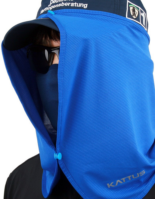 KATTUS 썬쉐이드 쿨링 햇빛가리개 선가드 선쉐이드 모자그늘막 KC인증, 블루, 1개