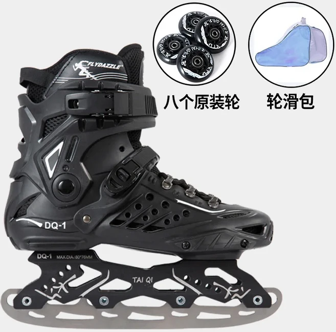 인라인스케이트 스피드 부품 Japy 100% 플라잉 이글 F5s 인라인 스케이트 Eclipse 성인용 롤러 신발 슬라롬 프리 스케이팅 SEBA Patines, EUR size 39, [02] Black, 1개