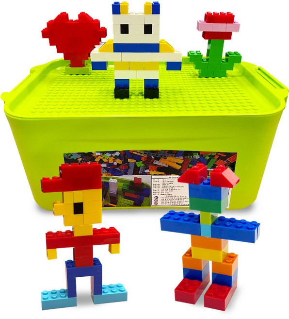 레고 호환 블럭 1500피스+정리함, 혼합색상, 1개