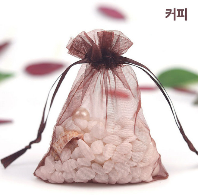 선물포장 망사주머니 포푸리주머니 복주머니, 1개, 커피