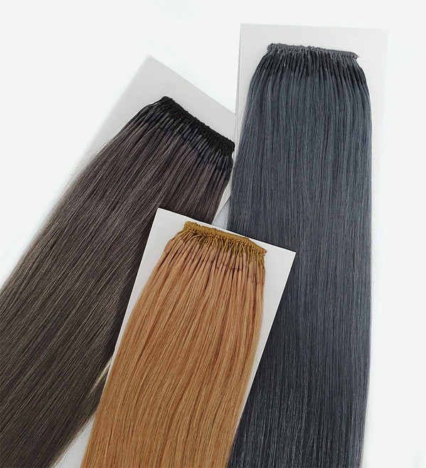 프리티레이디 인모 스킬땋기 붙임머리 18인치 200가닥 한팩 슬림땋기 땋기 유팁 붙임머리 탈색모 백모 금발 검정 갈색 붙임머리 연장 시술 실습 헤어재료, #C6진그레이(특수컬러), 1개