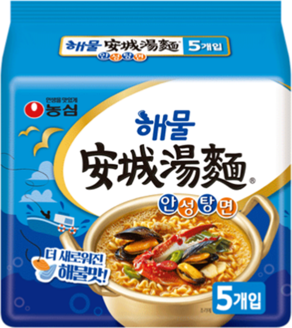 농심 해물 안성탕면 112g(x5봉) 총 2개/무료배송, 1세트