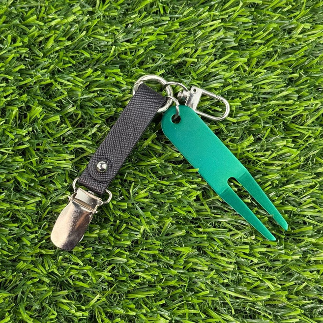 (주문제작)윈스튜디오 디봇툴 퍼터키퍼 이니셜 각인 커버홀더 그린보수기, 블랙-그린(각인x), 1개