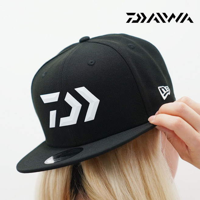 다이와 DC-6435NK 블랙 심플 스냅백 25SS 뉴에라 콜라보 낚시 모자