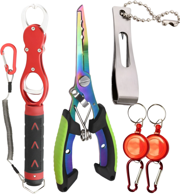 낭만픽 올인원 고급낚시 도구 세트, 검정, 1세트