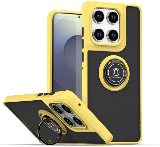 모토로라 엣지 퓨전 마그네틱 차량용 핑거링 홀더 케이스 커버 모토 코크스 소프트, 1개, 2. Yellow / C. Moto Edge 60...