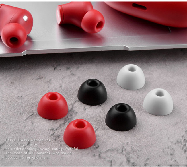 와이케이몰 애플 비츠 스튜디오 버즈 이어팁 3종세트 실리콘 Beats Studio Buds, 레드