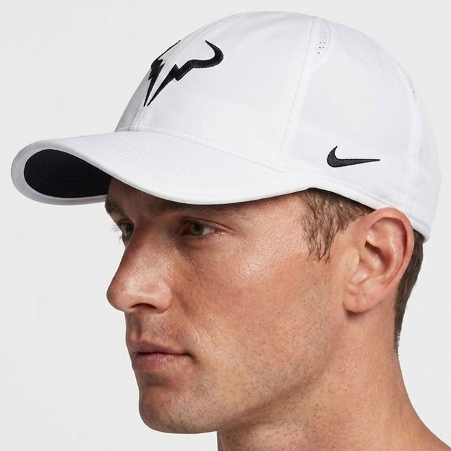 나이키 모자 가벼운 소재의 야구모자 스포츠 자외선 차단 캡 테니스모자 라파 나달 볼캡 기능성 모자햇 흰색