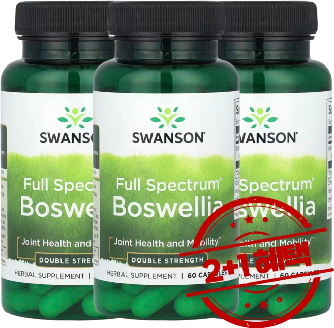 2+1 스완슨 풀 스펙트럼 보스웰리아 800mg 캡슐 60정 / 해외직구 미국정품, 3개 - 쿠팡