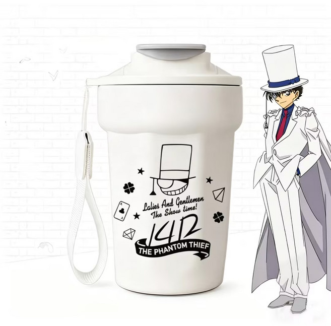 밀크카 명탐정 코난 쿠도 신이치 보온 보냉 텀블러 머그컵 450ml, 1개, 스타일 B