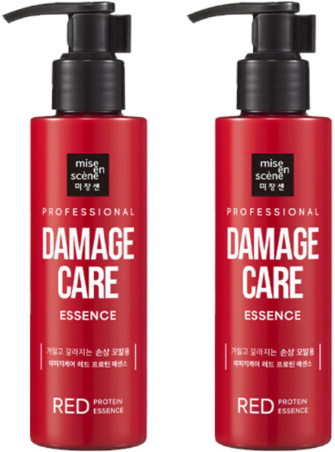 미쟝센 데미지케어 레드 프로틴 헤어크림 에센스, 140ml, 2개