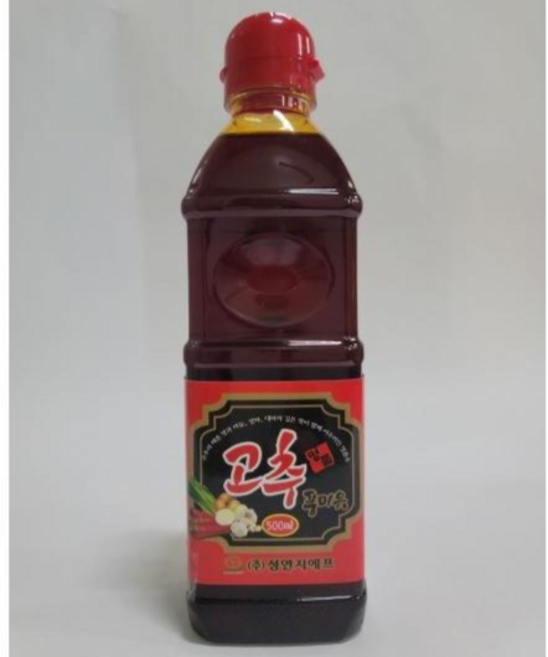 야채의 풍미와 매운맛이 어우러진 명품고추풍미유, 500ml, 1개