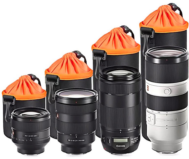 DSLR 카메라 렌즈 파우치 네오플랜 케이스 보관, 04_렌즈케이스 S, 1개