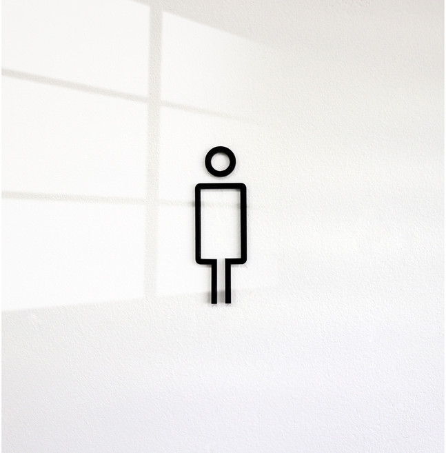 화장실표지판 남녀화장실 도어사인 화장실문패 아크릴스카시, 검정 남