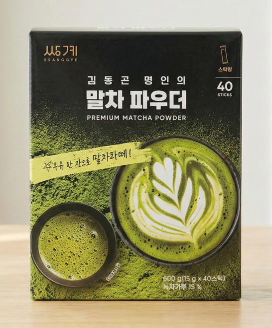 쌍계 김동곤 명인의 말차파우더, 1박스, 40개입, 15g