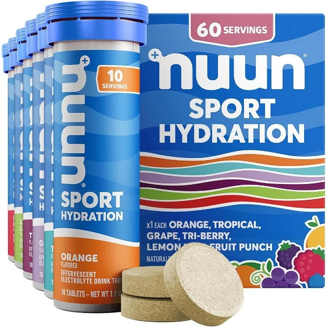 Nuun 스포츠 드링크 타블렛 버라이어티 팩 10개 6팩, 6개, 10정, 10g - 쿠팡