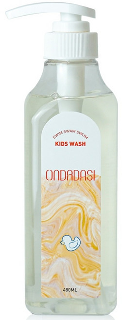 온다다시 수영장 올인원 키즈워시 수영 샴푸 바디워시 염소 냄새 제거 진정 보습, 2개, 480ml