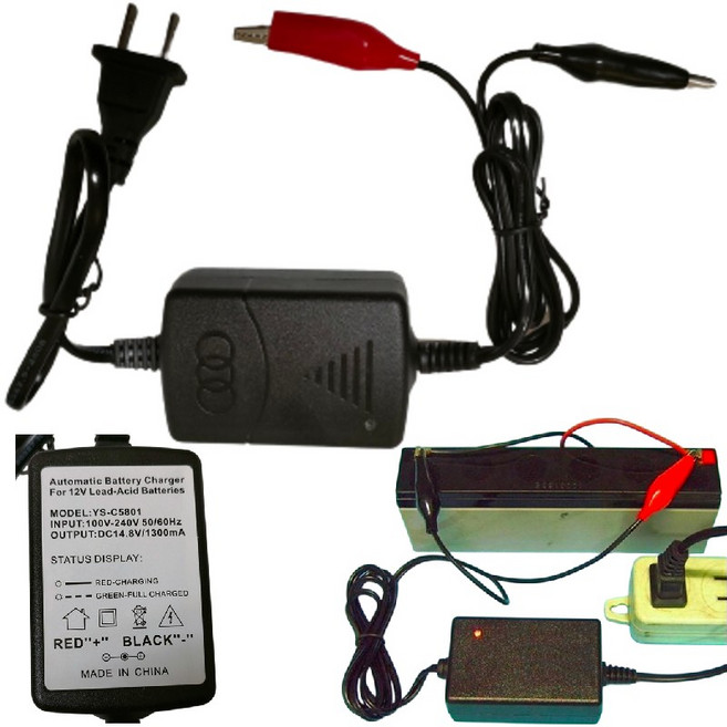 鉛酸電池充電器 12V 機車電瓶充電器, 1個, 機車電瓶充電器12v