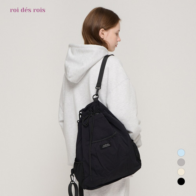 [로아드로아] 가벼운 여자백팩 대학생백팩 데일리백팩 드로우 스트링 백팩 (4COLOR)