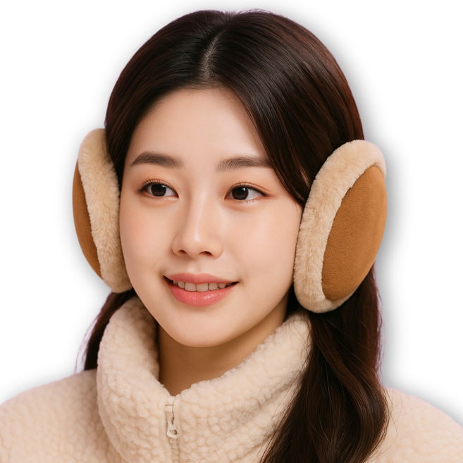 한비몰 3배 따뜻한 접이식 방한용 귀마개 2p