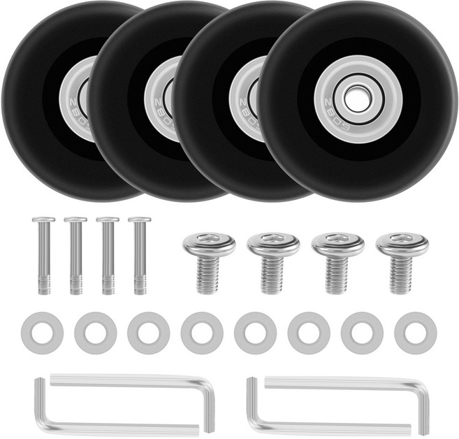 OD 50mm 수하물 가방 교체 바퀴 축 디럭스 수리 도구 4세트