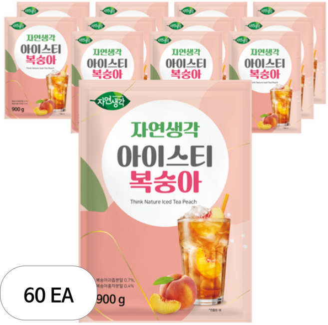 희창유업 자연생각 아이스티 복숭아, 900g, 1개입, 60개