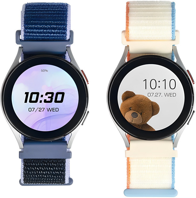 고고플랜 갤럭시 워치 스포츠 루프 스트랩 밴드 시계줄, 11. 미드나잇블루 + 크림