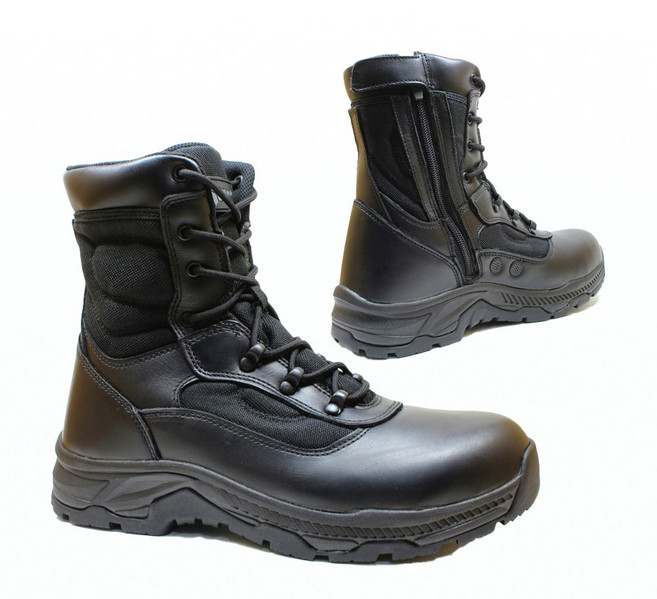 유니칸 전술화 군화 WOLF-103 지퍼 가죽 코듀라