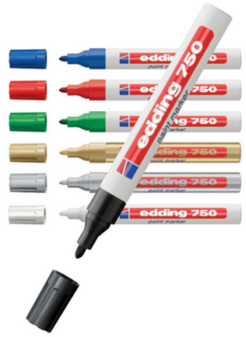 에딩e-750 페인트마카 일반용 흑청적녹금은동보라주황하늘색 - 2.0-4.0mm, S507131-흑색