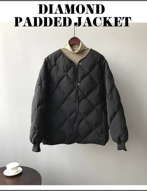 여성 겨울 오버핏 방한 경량 퀼팅 패딩 자켓