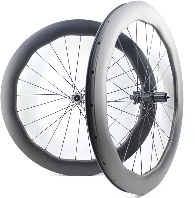 사이클로 크로스 여행 자갈 로드 바이크 전체 탄소 섬유 자전거 디스크 휠셋 카본 클린처 튜브리스 림 웨이, 02 ThruAxle center lock, 01 matt finish, 01 no logo no Stickers