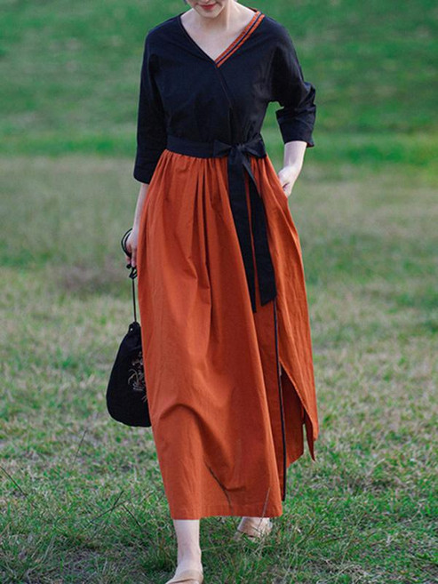 ZCBV칠부 여자 생활한복 원피스 퓨전 법복 절복 개량 리본